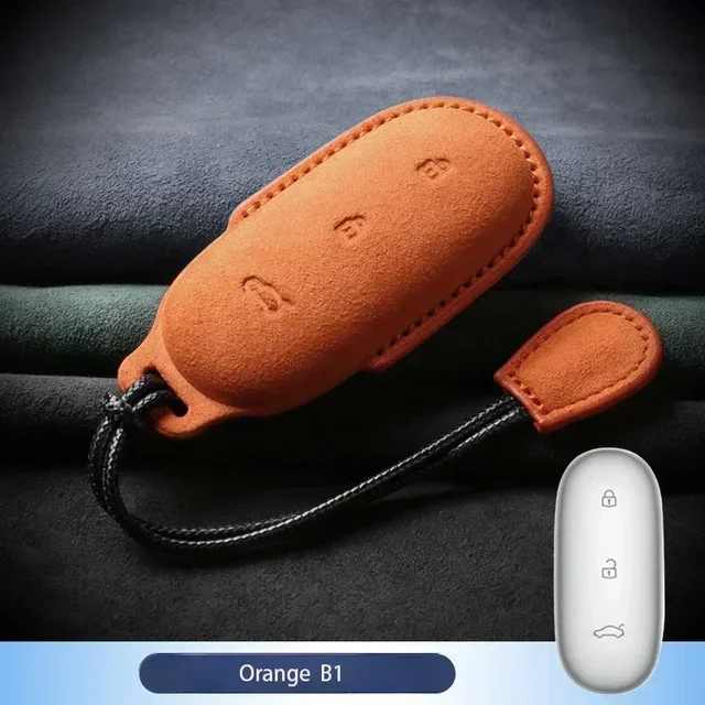 

Для ведущего Ideal Lixiang L6 L7 L8 L9 2022 2023 2024, замшевый кожаный чехол для ключей от автомобиля, автомобильный брелок для ключей Li