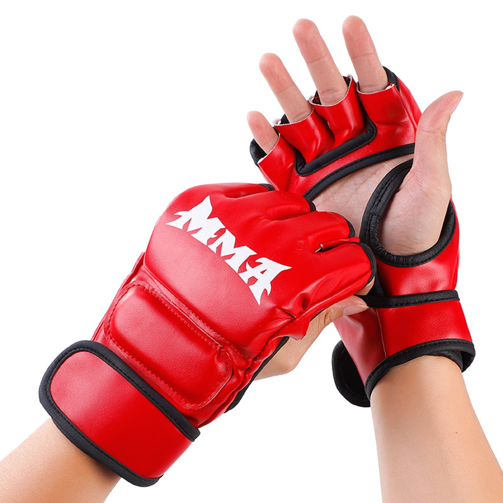 Kick Boxing Gloves for Men Women PU Karate Muay Thai Guantes De Boxeo Free Fight MMA Sanda Training Adults Kids Equipment images - 6