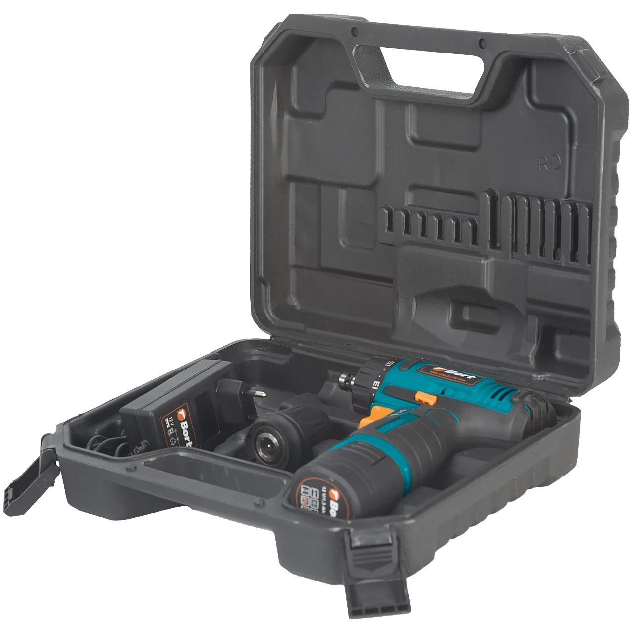 Дрель шуруповерт аккумуляторная Bort BAB 12Nx2Li FK Twin (Li ion аккумулятор 12 в 1 3А.ч съемный