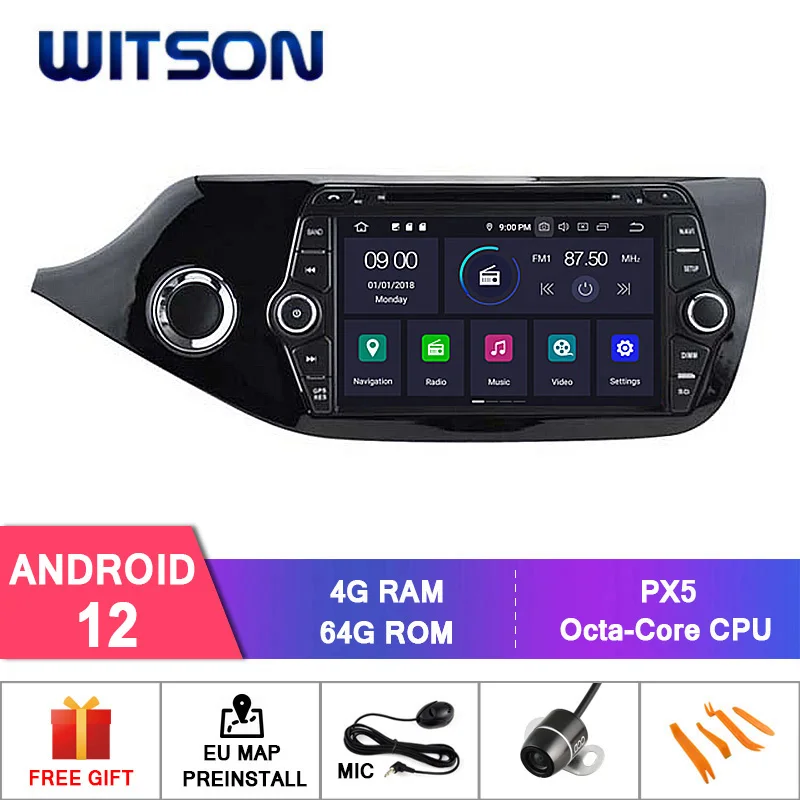 

WITSON Android 12 CAR DVD GPS PLAYER FOR KIA CEED 2012-2018 Carplay Multimedia Stereo Auto Audio Navigation Vehicle Head Unit