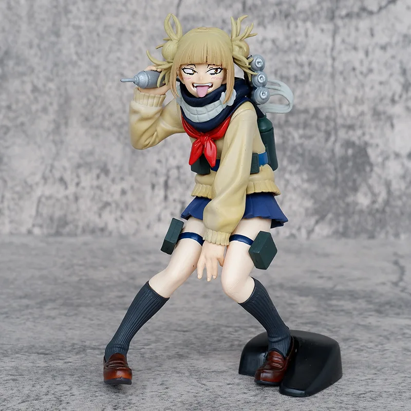 

15CM My Hero Academia Figure Kawaii Himiko Toga PVC Cute Cross My Body Statue Collectible Model Desktop Decoration Accessory