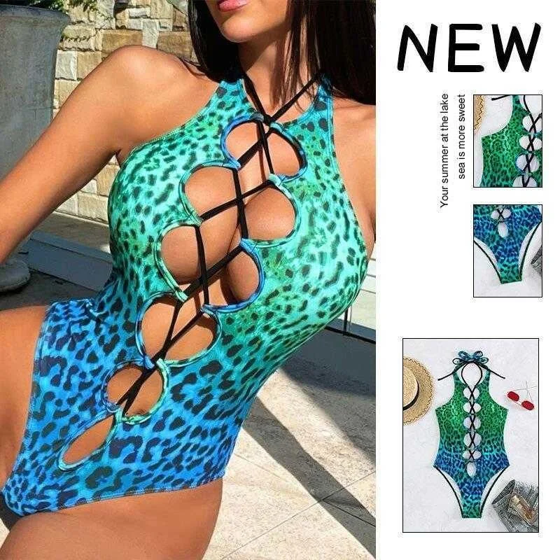 

Сексуальный слитный купальник на бретелях с вырезами, весеннее женское бикини для отпуска, оптовая продажа