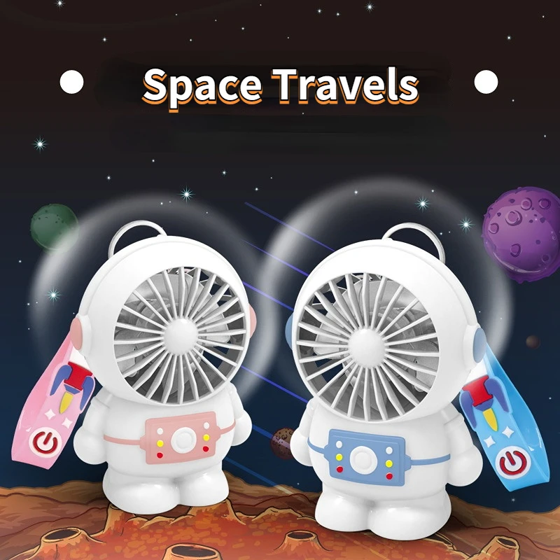 

2022 New Astronaut Mini USB Charging Small Fan Spaceman Portable Handheld Fan Travel Fan