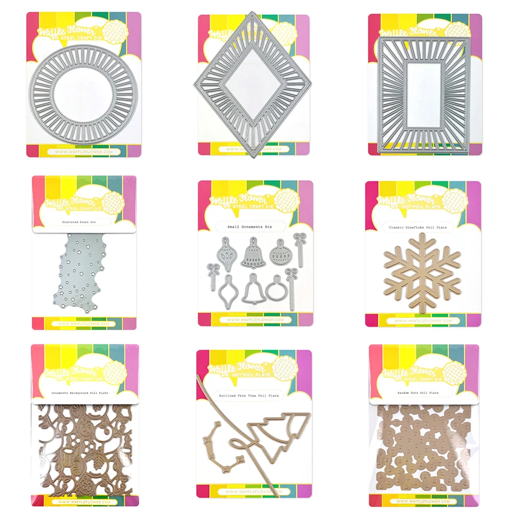 

2022 New Arrival Round Square Metal Cutting Dies Hot Foil For Decorating Christmas Diy Paper Card Scrapbook Embossing Craft Dies