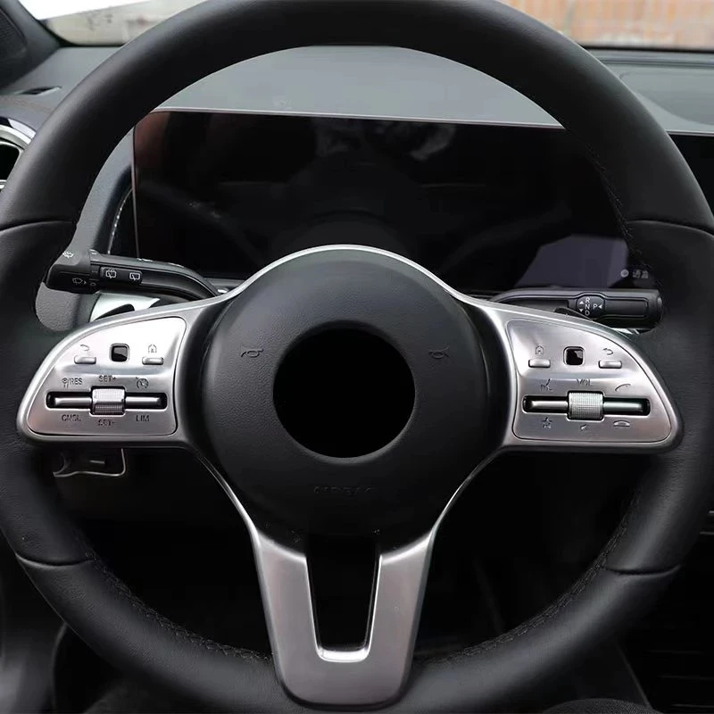 Для Mercedes Benz A B C E CLA GLE GLC CLS GLS GLB Class W177 W205 W213 C118 W167 Автомобильная наклейка на руль