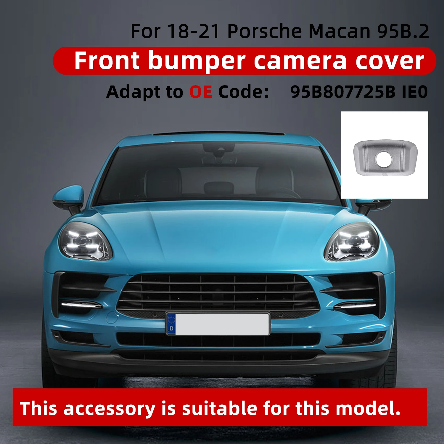 Для Porsche Macan 95B.2 MacanOE 2018-2021 гг. крышка камеры переднего бампера OE95B 807725 Кронштейн B1E0