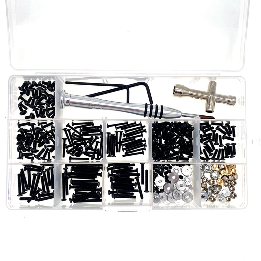 

WPL MN RC Car Screws Parts M2 M2.5 M3 Screw Fastener Cross Sleeve Hex Wrench Gasket Kit for MN D90 D91 MN99S WPL C14 C24 B24 B36