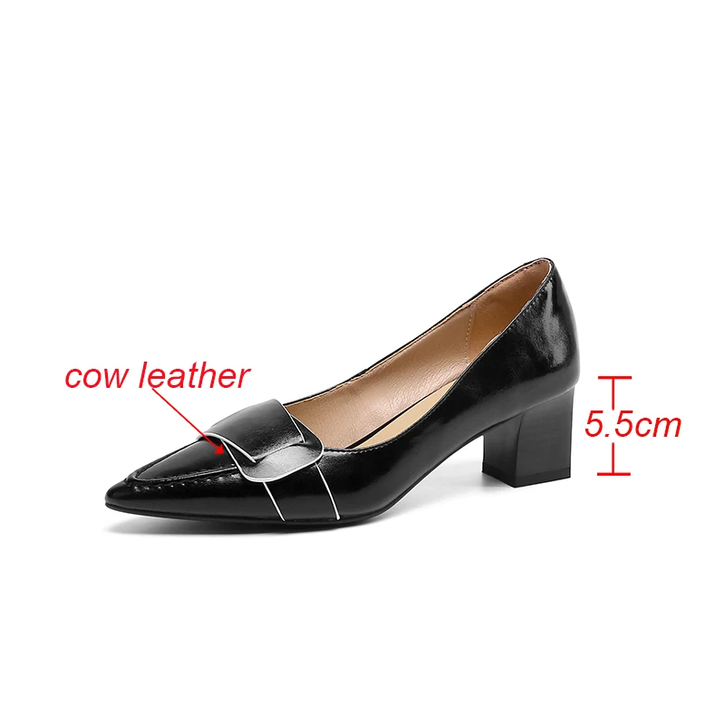 Cialisa Pumps For Lady Spring New 2023 Pointed Toe Genuine Leather Women's Shoes Handmade High Heels Fashion Footwear Brown 40