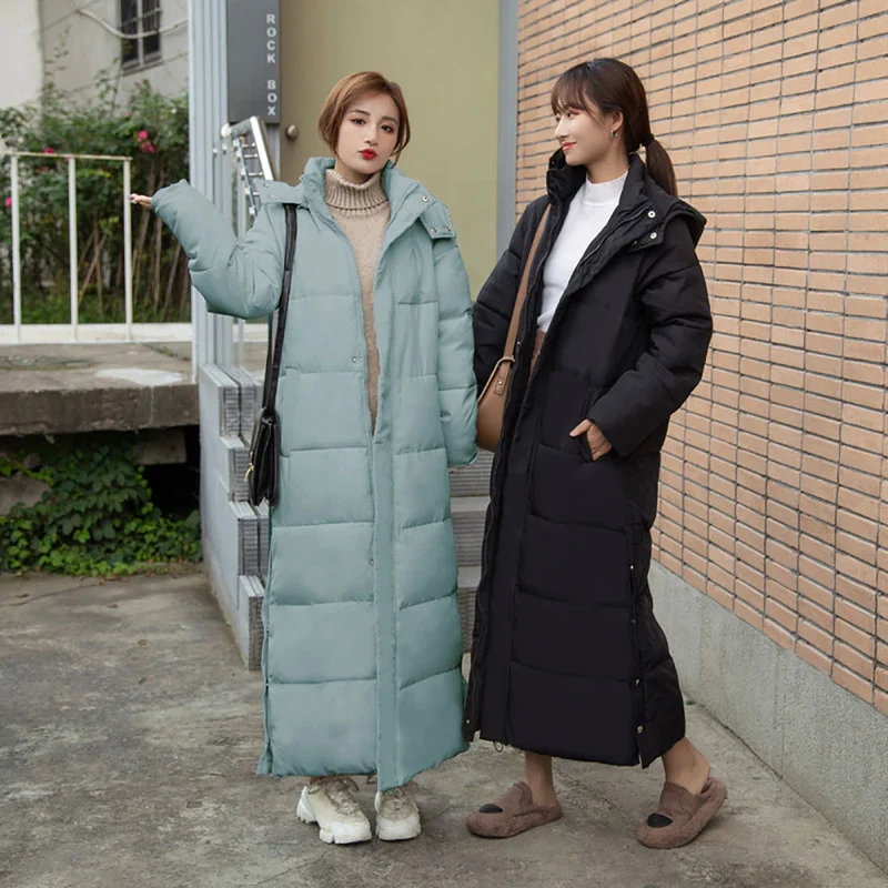 2022 New X-long Hooded Parka Coat Fashion Winter Clothes Women Casual Thick Down Down Cotton Winter Coat Women's Warm Jacket