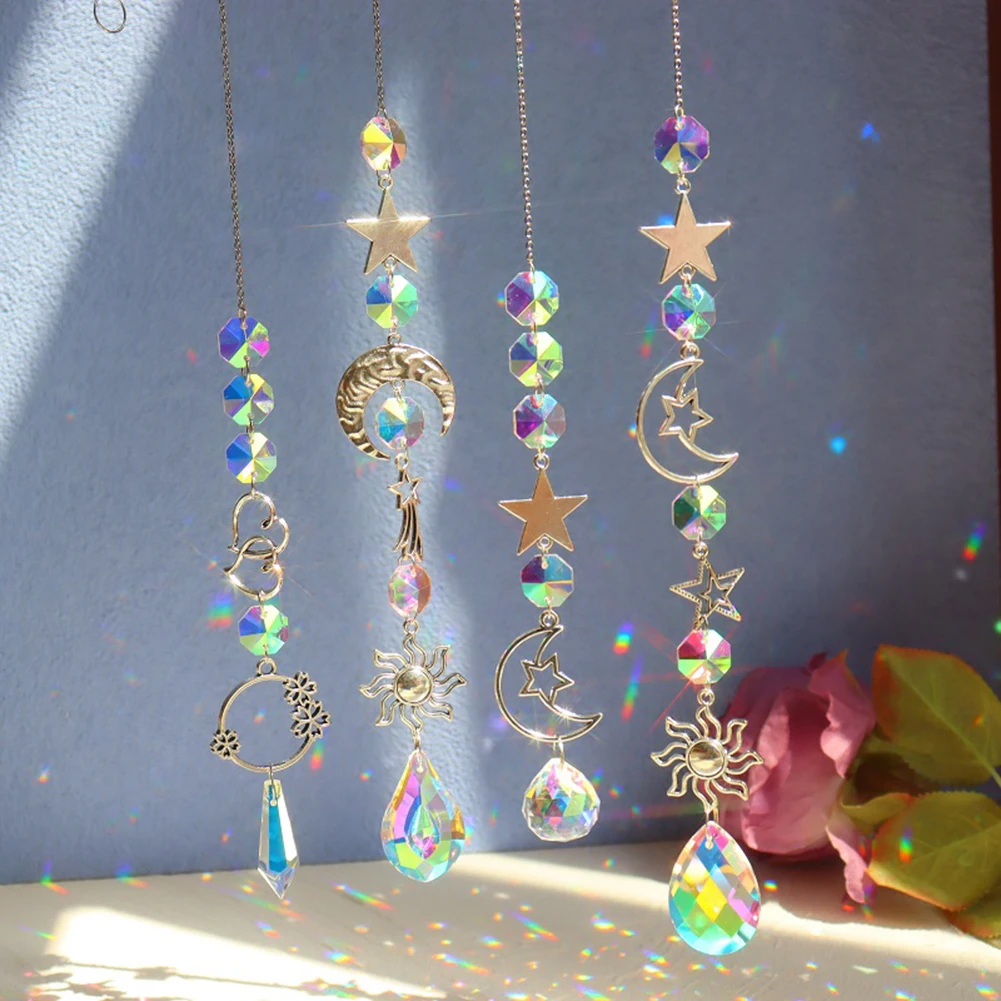 

Sun Catchers Crystal Wind Chime Ornament Diamond Prisms Hanging Pendant Jewelry Window Light Catcher Home Garden Decor Windchime