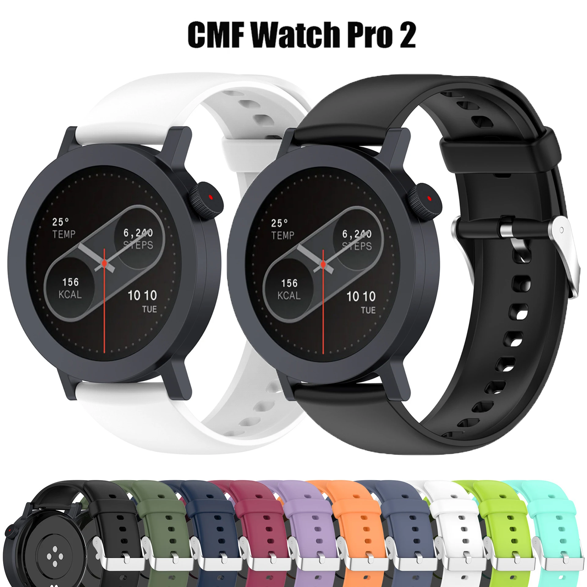 Ремешок силиконовый для CMF Pro 2 браслет by Nada Watch ремень