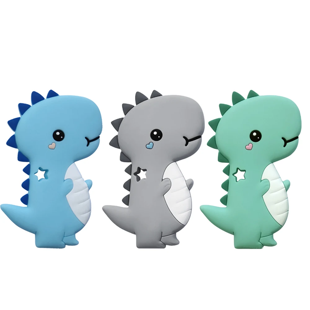 

Силиконовое детское ожерелье для прорезывания зубов игрушки Динозавр Детский Прорезыватель с животными мультяшный Стегозавр жевательная ...