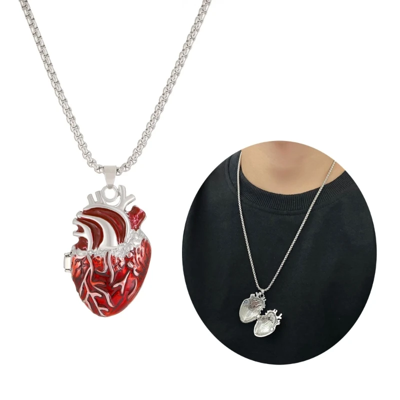 Женское ожерелье с кулоном в виде сердца