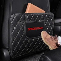 pu leather car seat anti kick protection pad for mitsubishi space star custom car seat cover set women luxury car accessories