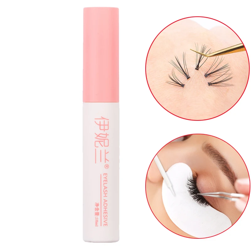 

10ml Eyelash Extension Glue For DIY Cluster Lashes Self Application Fast Dry Strong False Eyelash Strip Lashes Adhesive