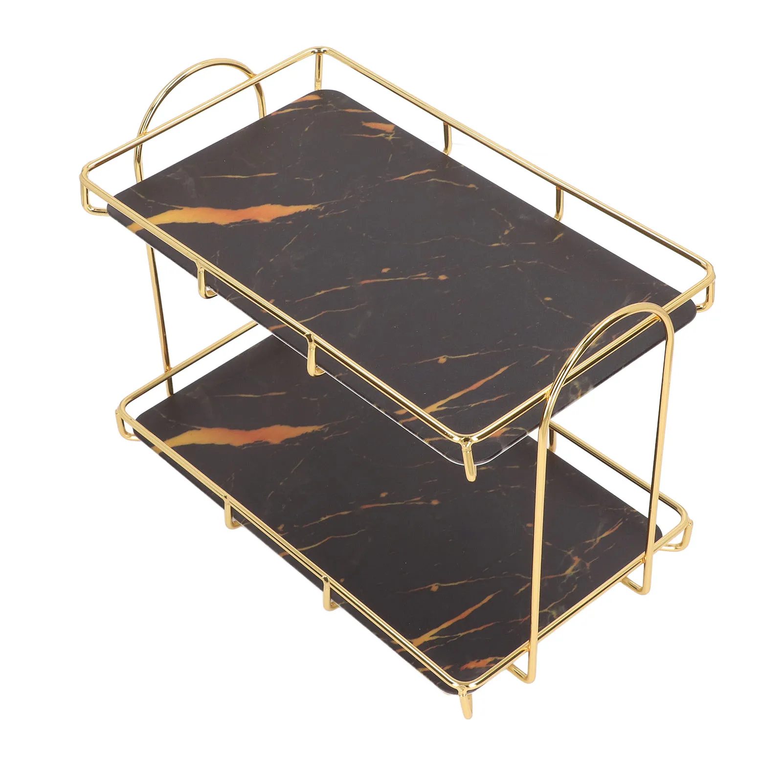 2-х уровневая полка для ванной комнаты настольная с перегородкой держатель