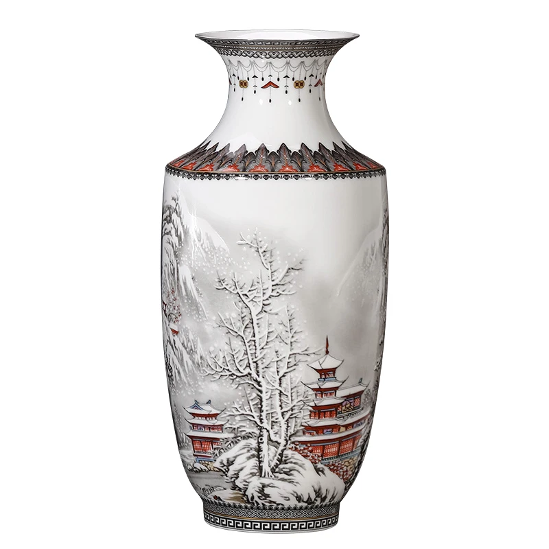 

Jingdezhen Ceramic Vase Arrangement Living Room Flower Arrangement Modern Chinese Home TV Cabinet Wine Cabinet Decoration Crafts