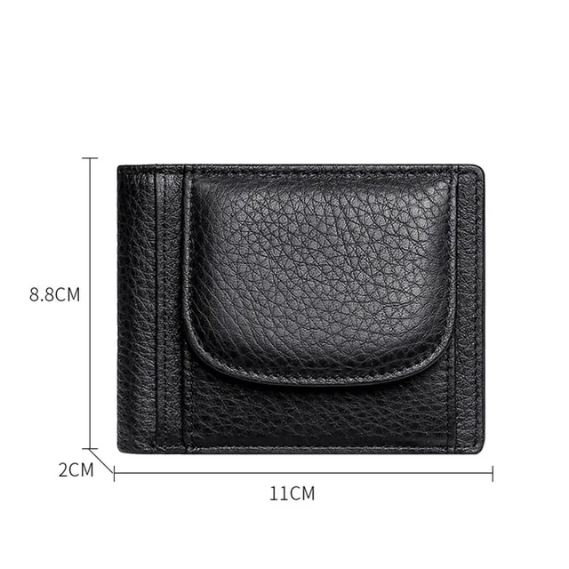 Minimalism Mini Wallet RFID Blocking Genuine Leather Wallet for Men and Women  Credit Card Holder Money Clip 6
