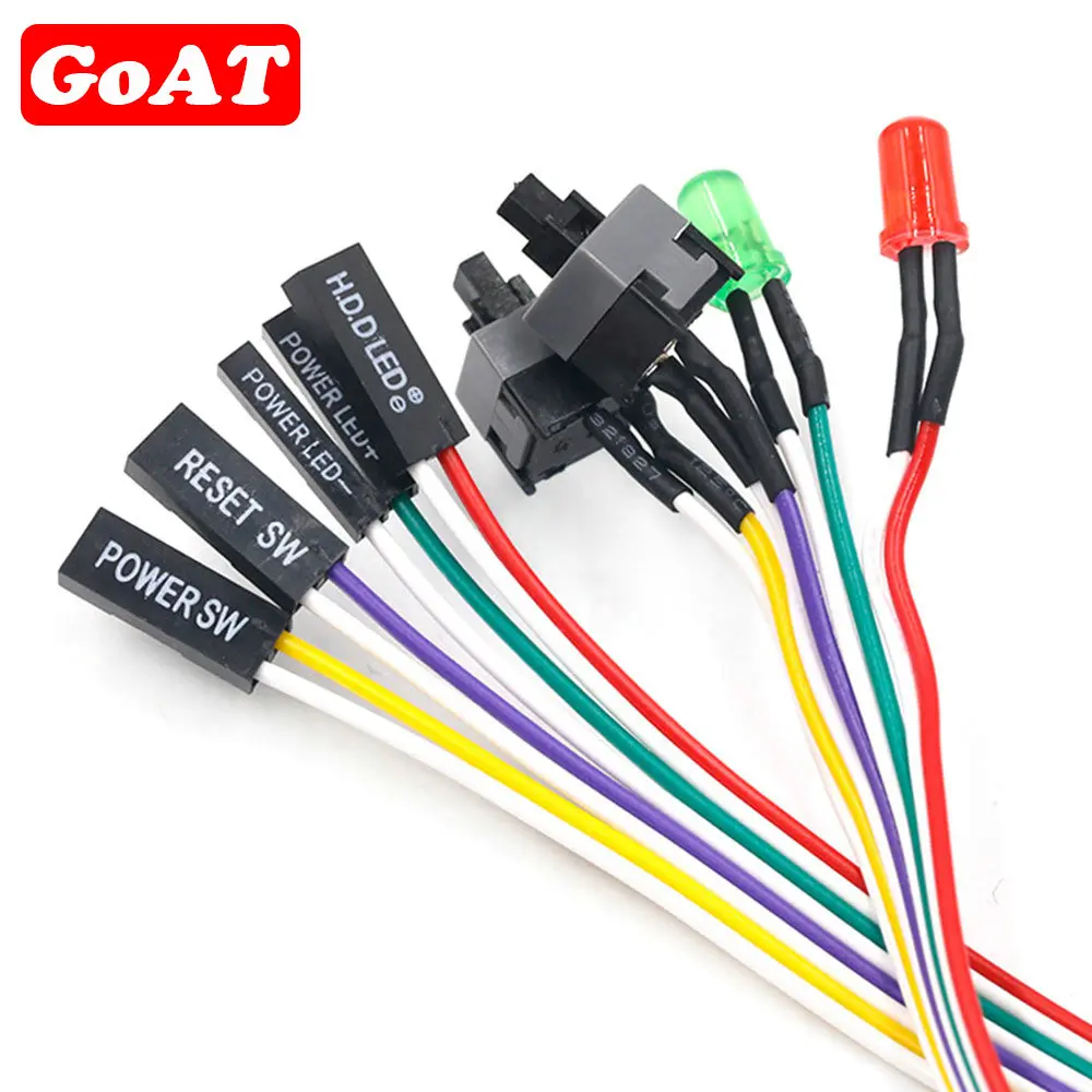 68 см тонкий ATX пк компьютерный кабель питания материнской платы оригинальный ВКЛ./ВЫКЛ./Сброс с детской планшетой ПК переключатель сброса питания кнопочный переключатель