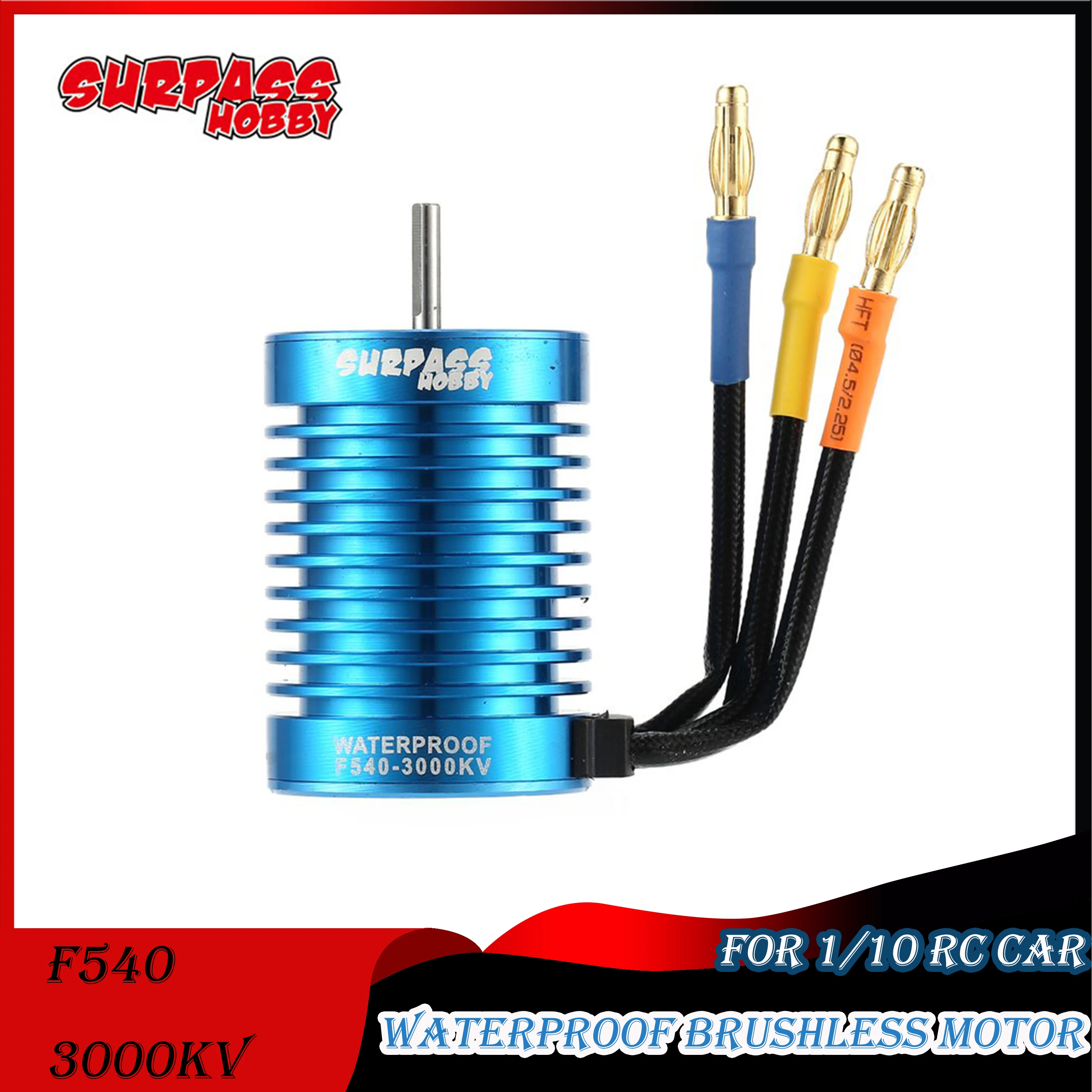 Бесщеточный двигатель SURPASS HOBBY F540, 3,175 кв, водонепроницаемый, 1/10 мм, для радиоуправляемой модели, запчасти для автомобиля, аксессуары «сделай сам», игрушка