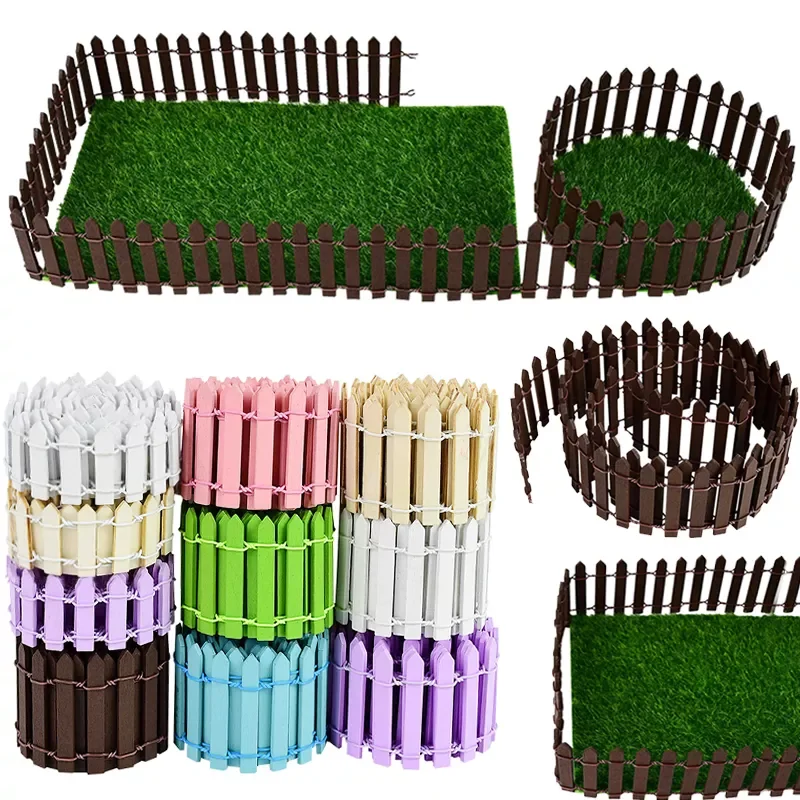 

Mini Small Fence Barrier Wooden Craft Miniature Fairy Garden Ornament Fence DIY Dollhouse Gates Decor Showcase Decor