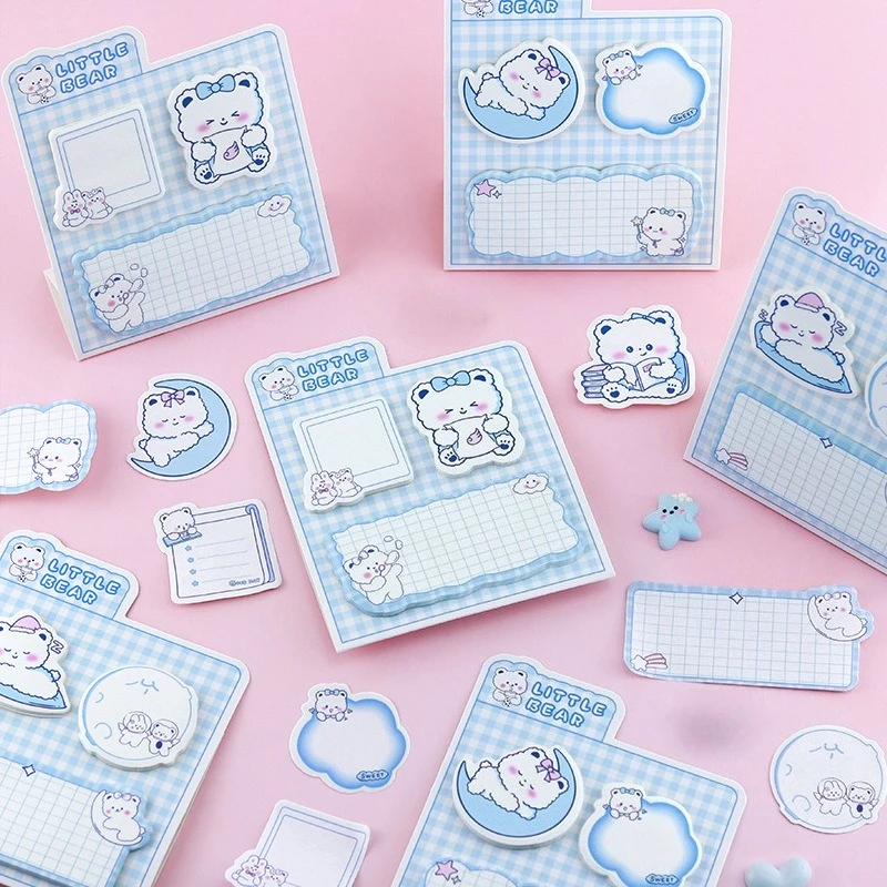 Фото 60 листов Bear Treasure Post Note Become Sweet Soft Cute Bear Face Super Healing Notes Маркировка Обучение Подарок Липкий блокнот для заметок №3