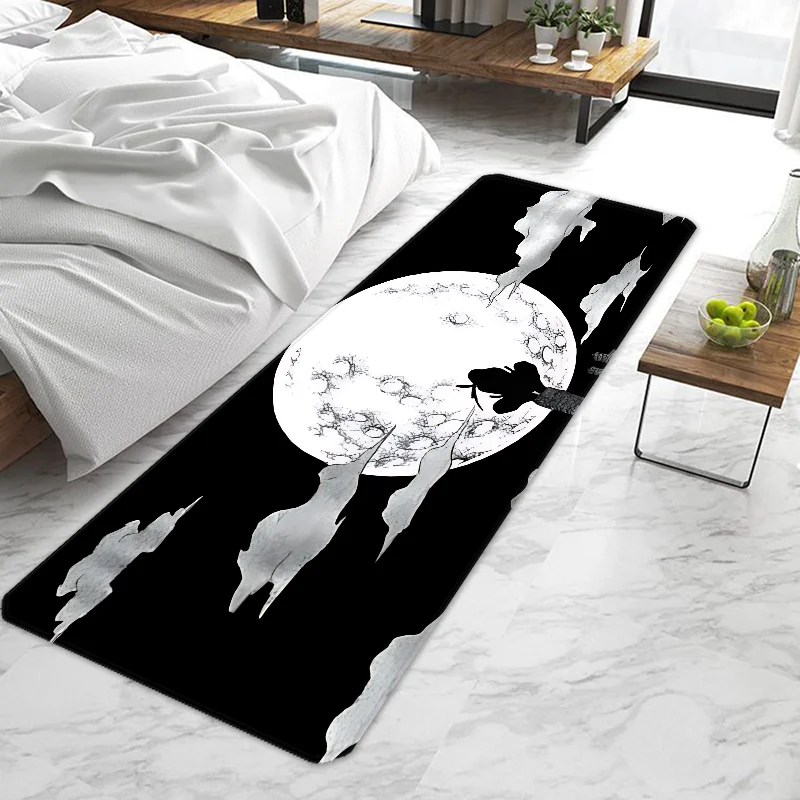 Черно-белый дверной коврик narutoe входной нескользящий моющийся кухонный ковер для