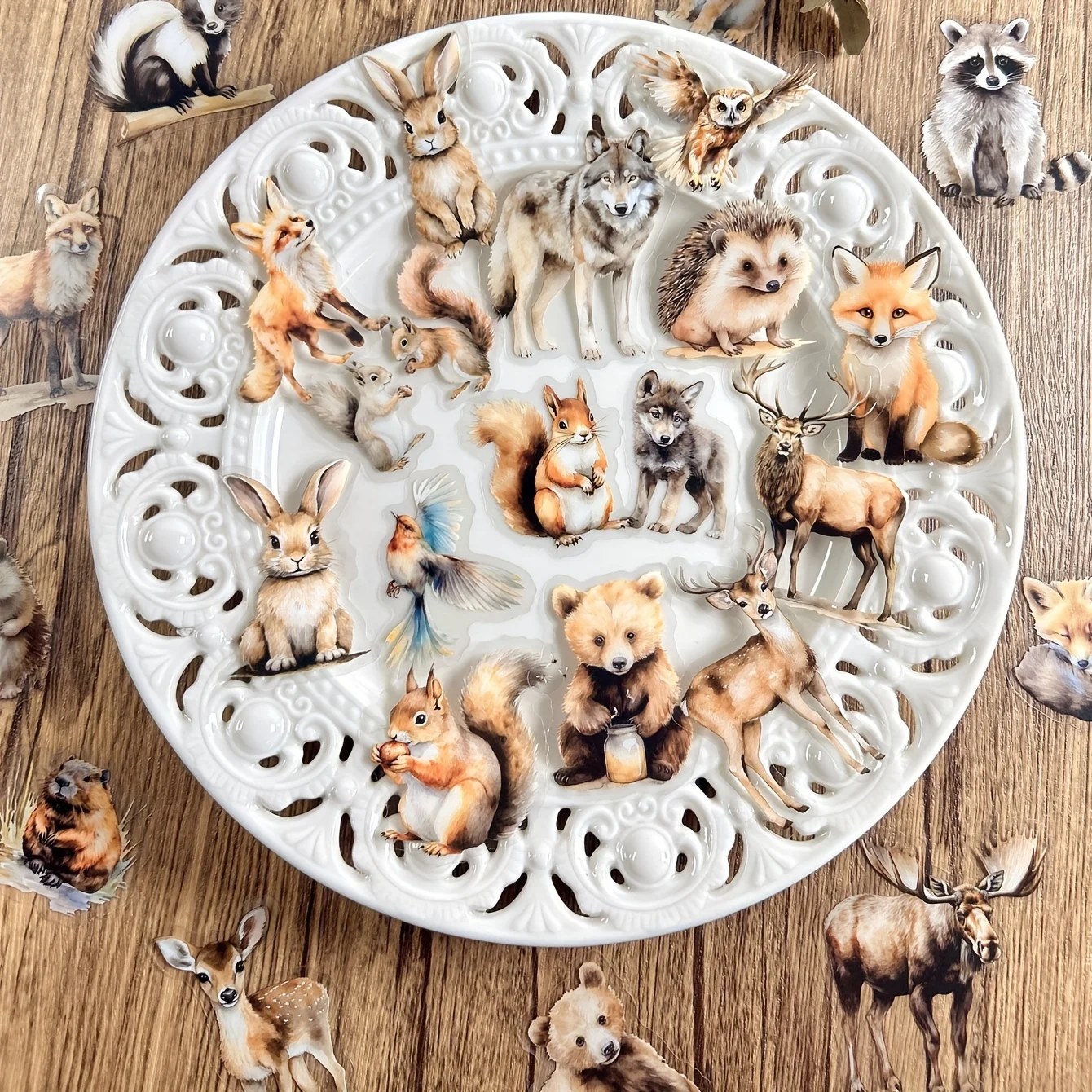 

25 Упаковок Самоклеящихся Наклеек «сделай Сам» С Животными Принтами Для Скрапбукинга, Украшения Журнала