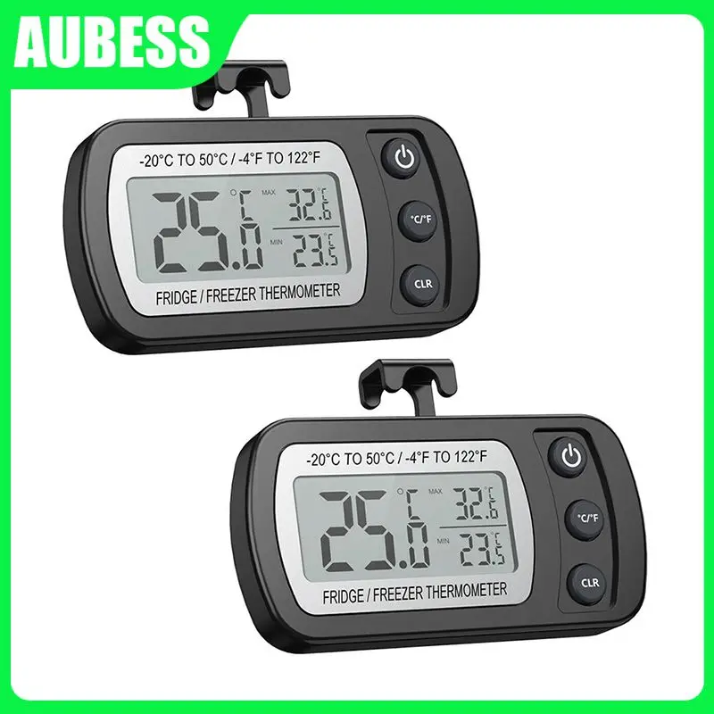 

Электронный термометр, компактный точный кухонный прибор с ЖК-экраном-20-50, водонепроницаемый, для холодильника