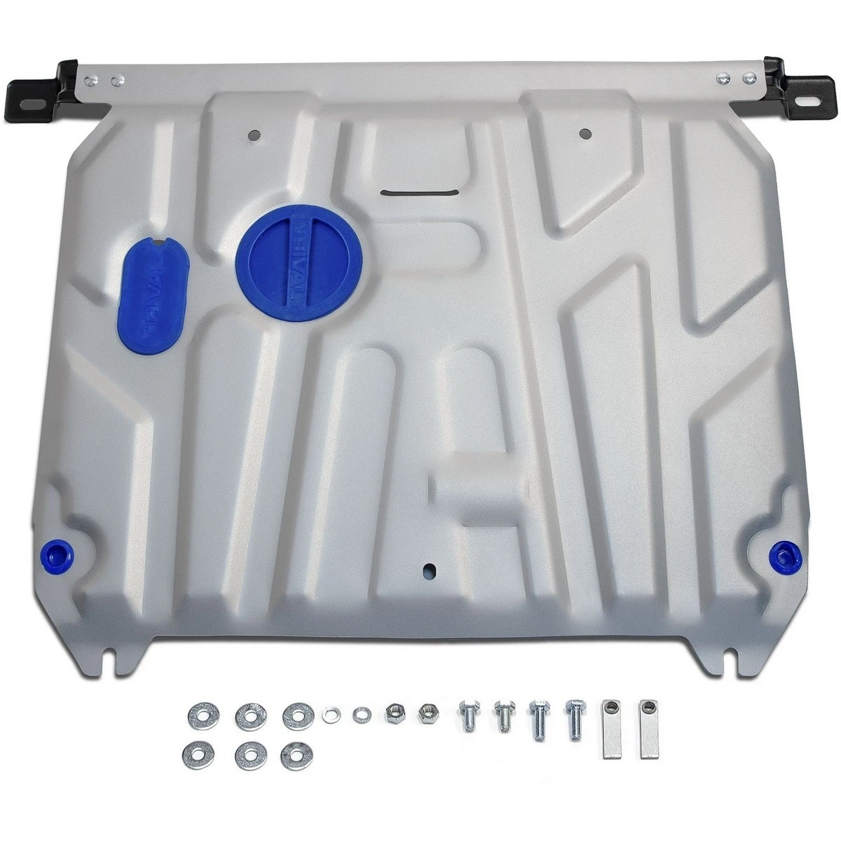 Защита картера и КПП Rival 333.2343.1 (для Hyundai Solaris V - 1.4 1.6 2011-2016/Kia Rio все 2011-2017 алюминий 4 мм