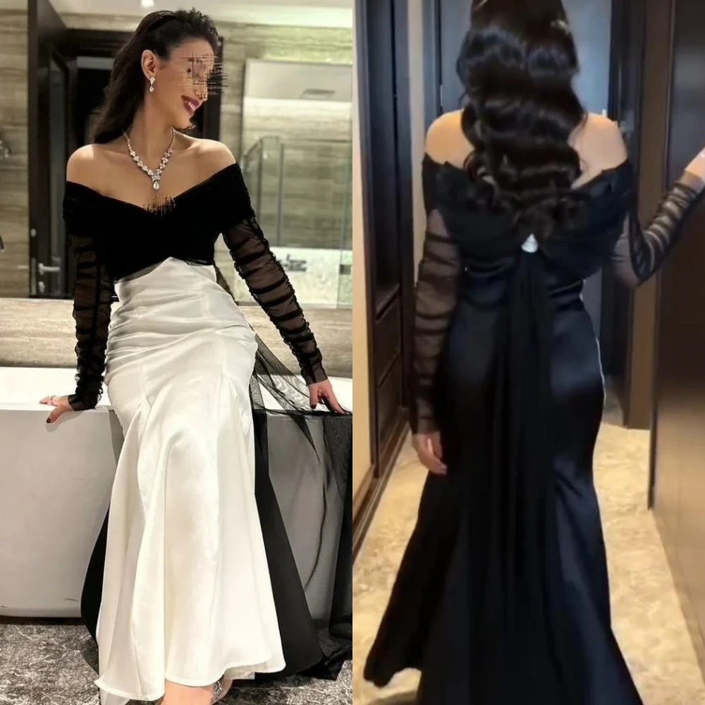 Модные высококачественные вечерние платья русалки с открытыми плечами по