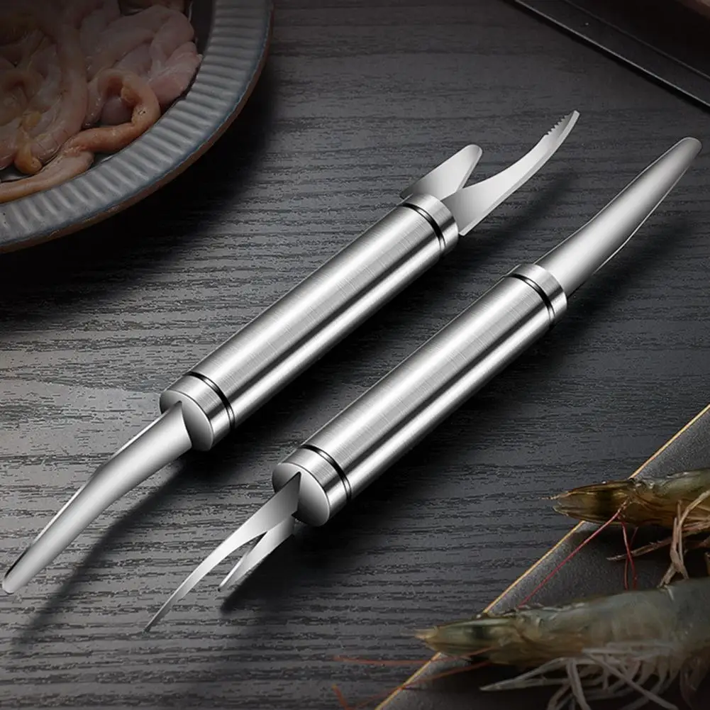 

Multifunctional Fast Shrimp Peeler Stainless Steel 6 In 1 Fish Knife Shrimp Line Cutting /Scraping /Digging Knife Kitchen Tools
