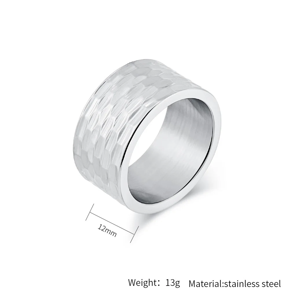 Простые Кольца с сотовым узором властные мужские пальцы из нержавеющей стали