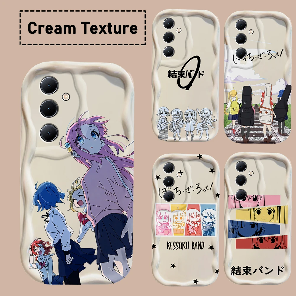 B-Bocchi the rock 3D волна чехол для Samsung A73 A72 A71 A55 A54 A53 A35 A34 A33 A25 A24 A23 A15 A14 A13 A05 A04 A03 4G