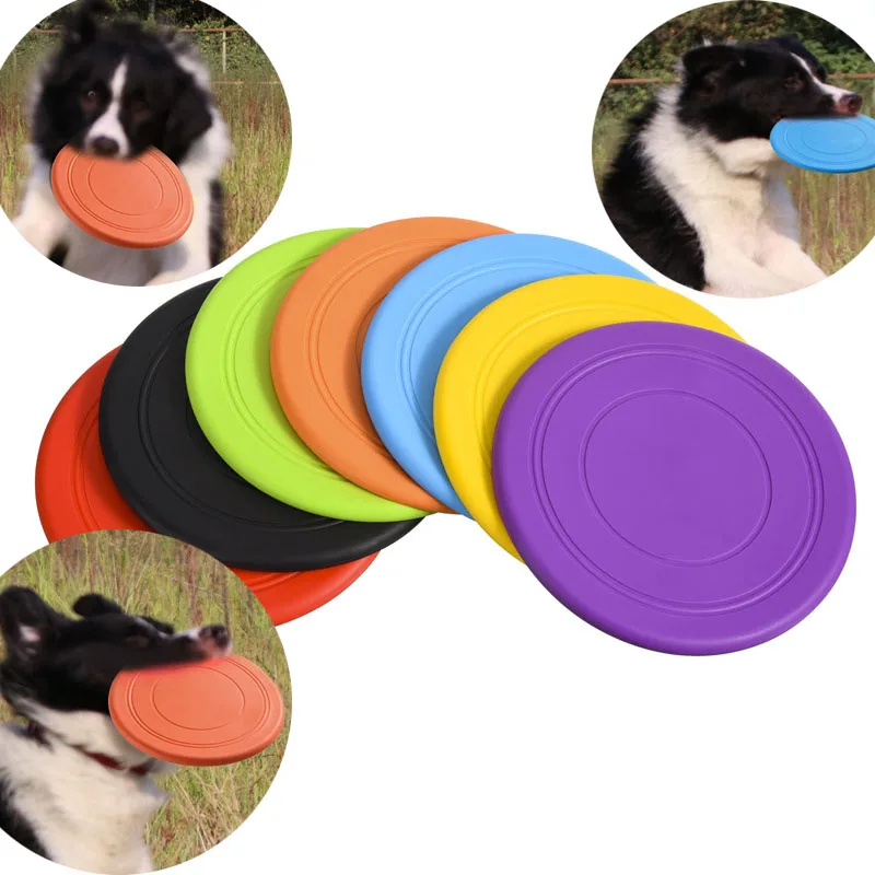 Soft Non-Slip Dog Flying Disc Silicone Game Frisbeed Anti-Chew Dog Toy Pet Puppy Training Interactive Funny Dog Supplies