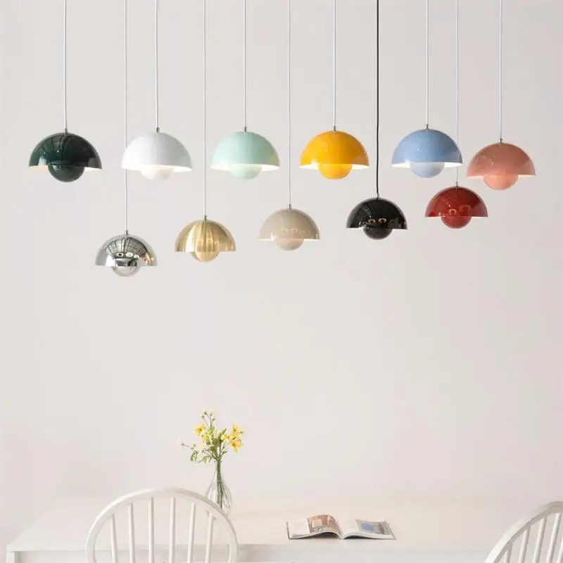 

Danish Design Pendant Light E27 Nordic Semicircular Mushroom Led Hanging Lamp Kitchen Bedroom Living Room Decor Decorative Light