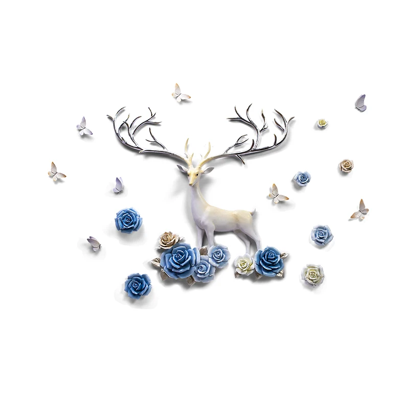 

Nordic Wall Decoration Deer Head Wall Hanging Wall Pendant Creative Porch Background Three-dimensional Relief Wall Decoration