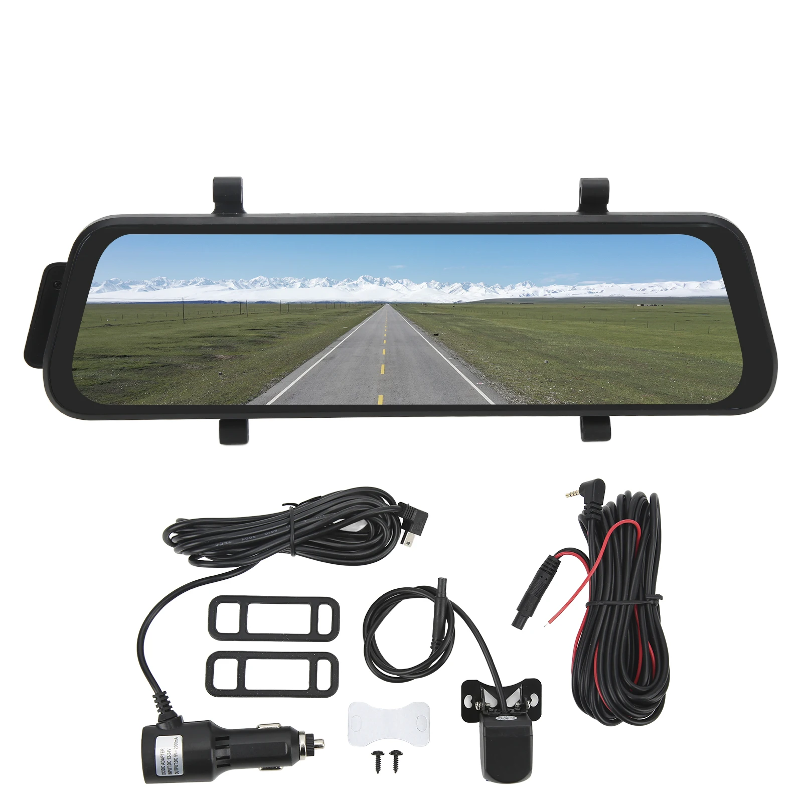 

10in Car Driving Recorder 1080P Front Rear Dual Lens G Sensor Loop Recording Night Vision Universal