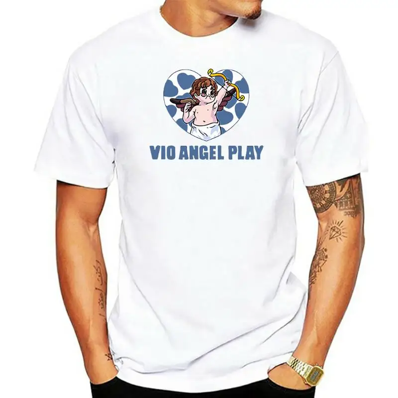 

Title: Vio Angel Play Print Tshirt Woman Large Size Short Sleeve Tops Fashion Vintage T-Shirts Casual T-Shirts Women