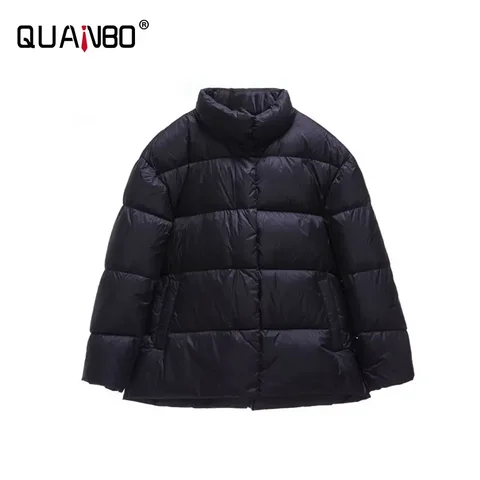 Женские белые пуховики из полиэстера