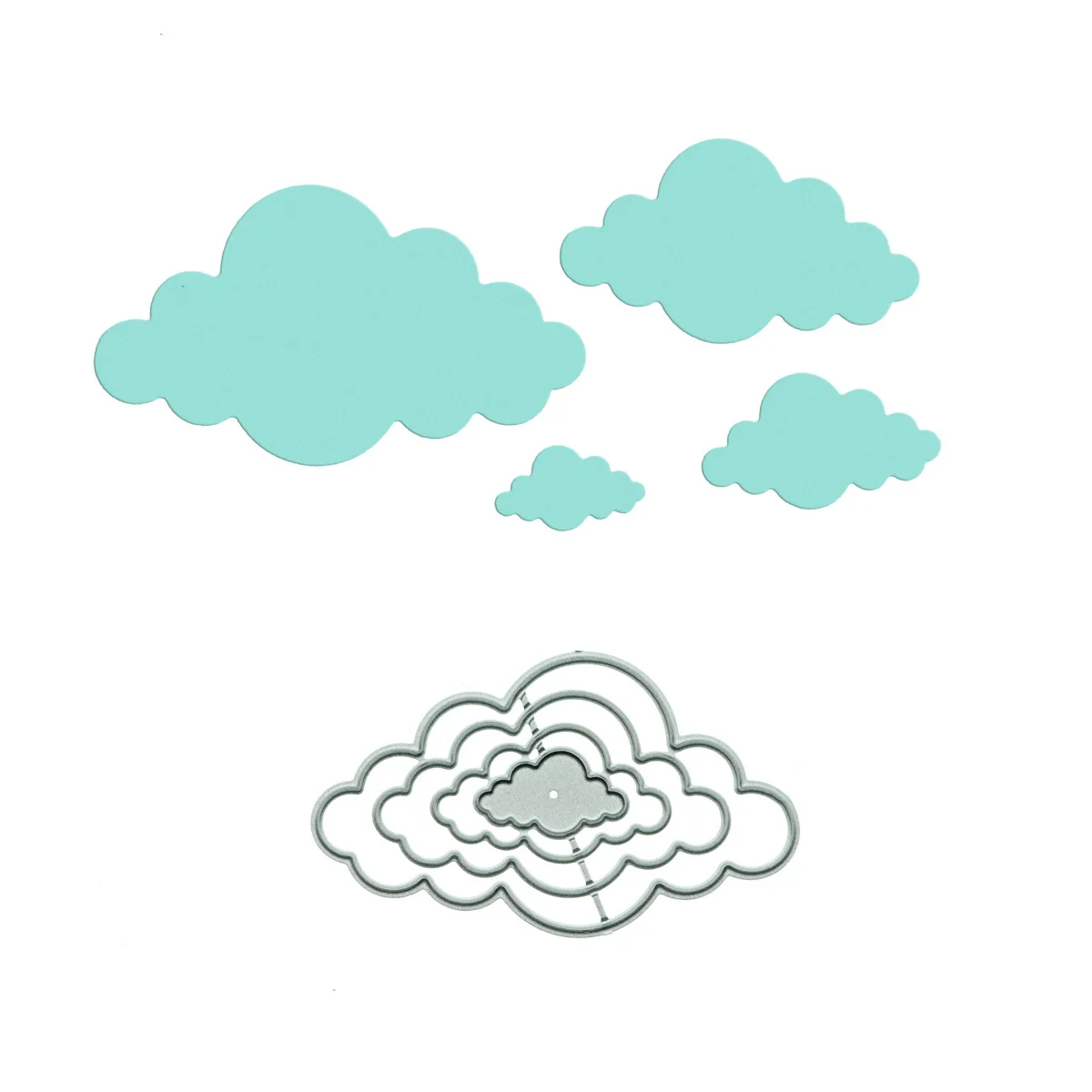 

Cloud Pattern Metal Cutting Dies Scrapbooking Craft Paper Cutter Mold For DIY Diary Book Clipart Photo Album Art Card Decorating