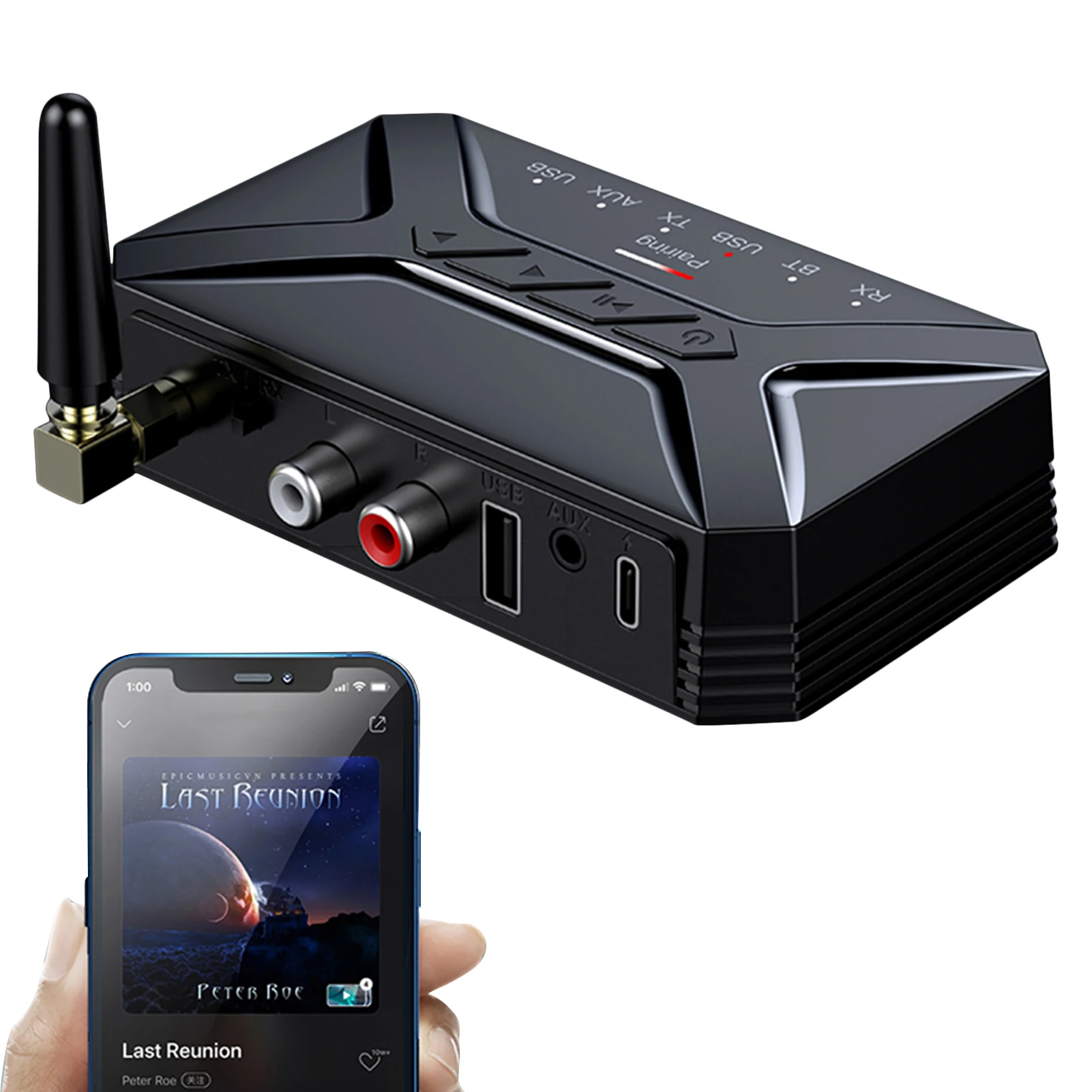 

Низкая задержка Bluetooth 5,0 приемник аудиопередатчика 3,5 мм AUX разъем HD звук RCA беспроводной адаптер для автомобиля ТВ ПК пара 2