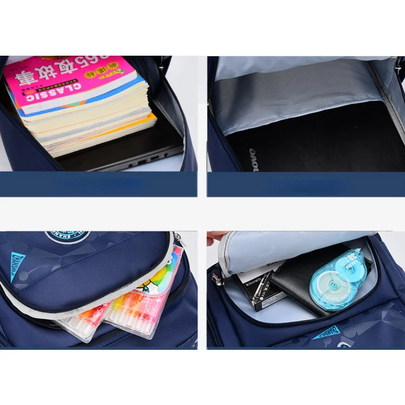 Children Simple Large Capacity Backpacks New Girls Boys Primary School Students Pen Bags Refrigerator Side Open Leisure Backpack