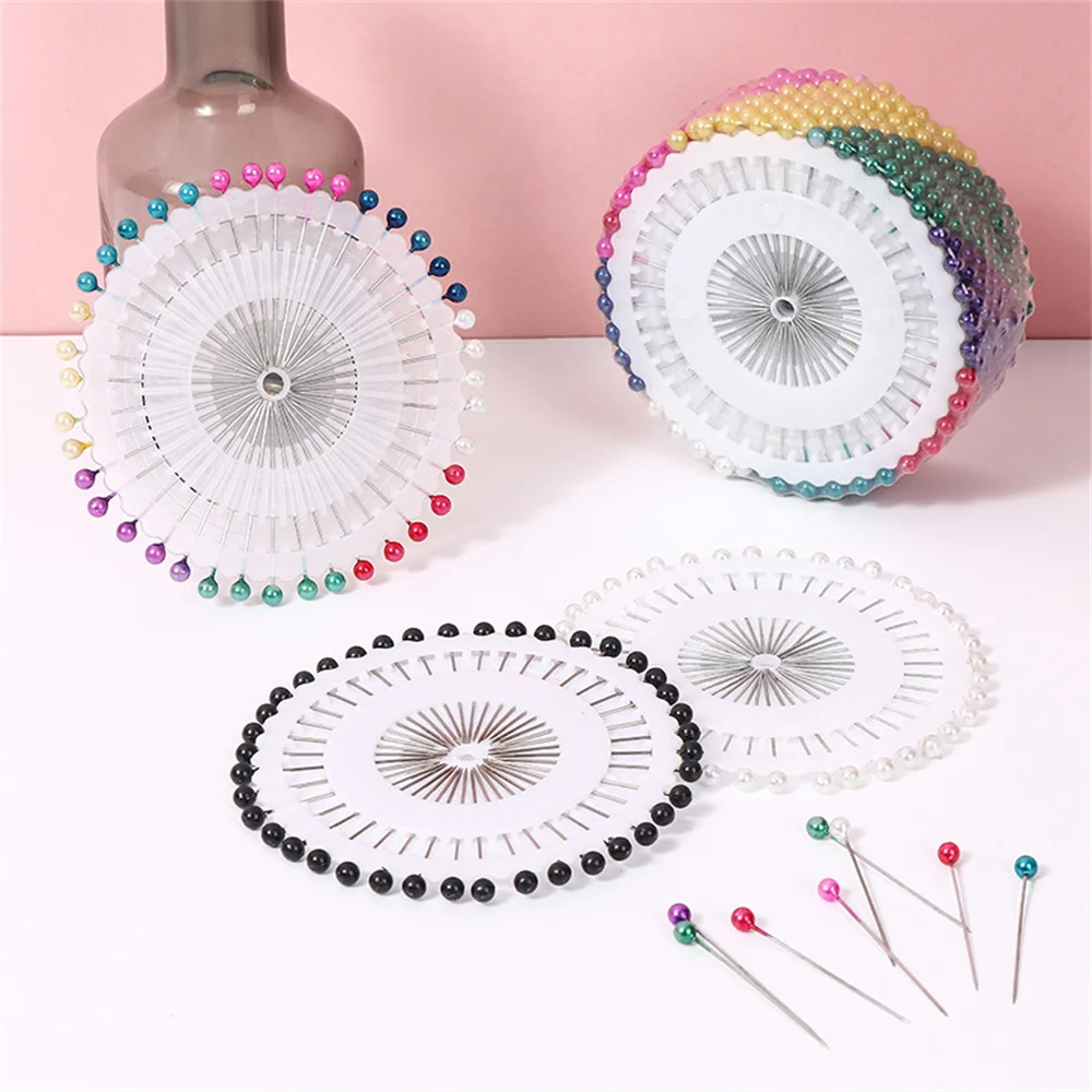 480 шт. цветных черно-белых игл для бусин с большой головкой фиксирующие