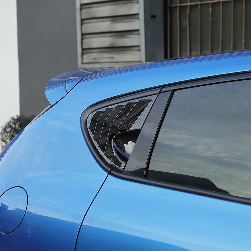 ABS углеродное волокно/черный для SEAT Leon MK2 2008-2012 треугольный внешний дефлектор