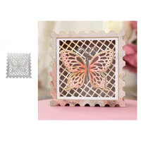 square butterfly grid frame metal cutting dies craft scrapbooking diy knife mould blade punch stencils dies cut model decoration