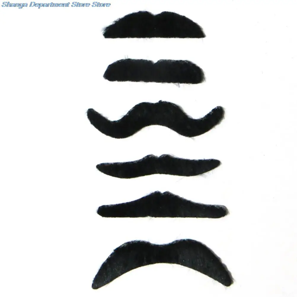 

6 шт./компл. Смешные искусственные усы и усы для бороды