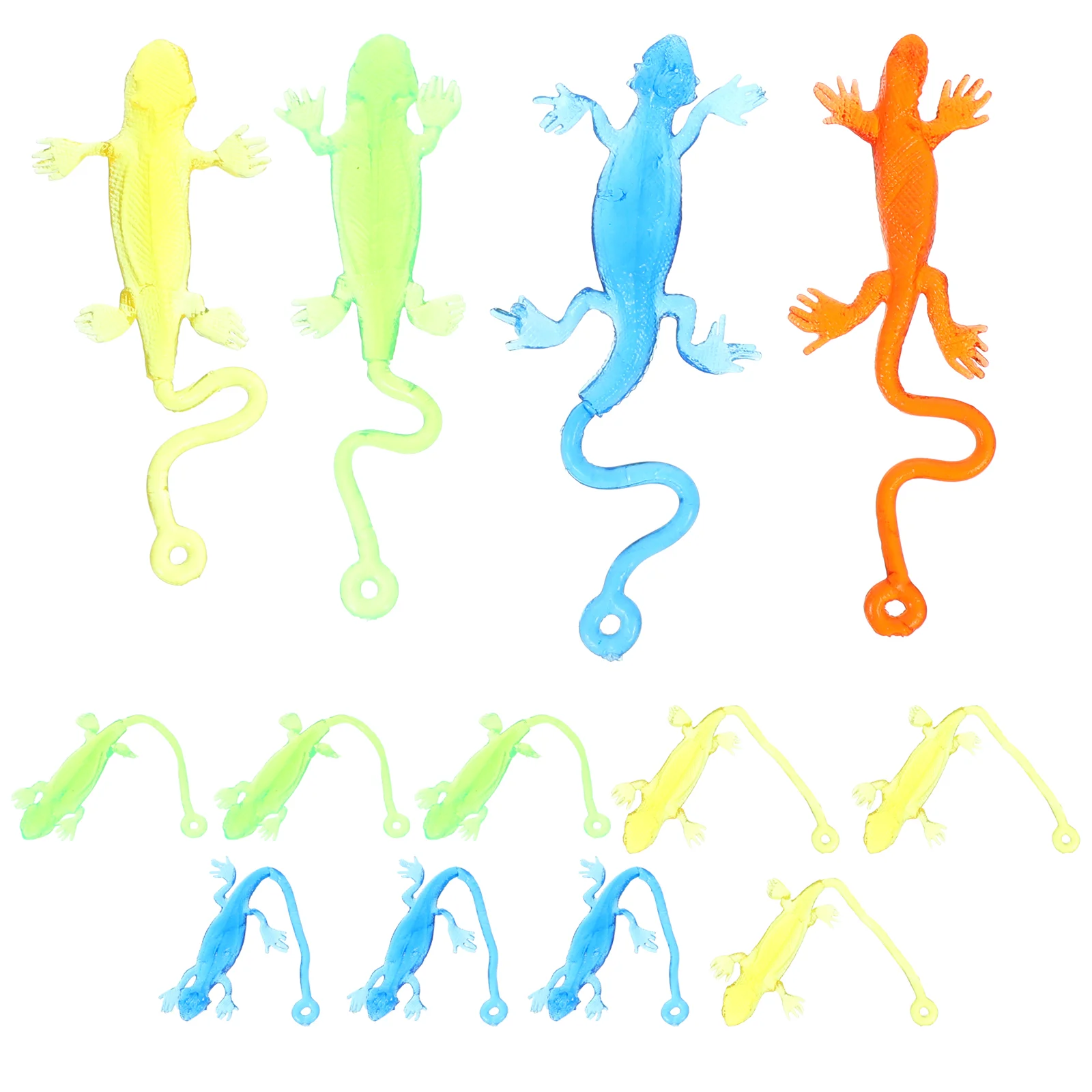 

12 Pcs Sticky Lizard Toy Halloween Toys Elastic Strange Plaything Tpr Stretchable Man Funny