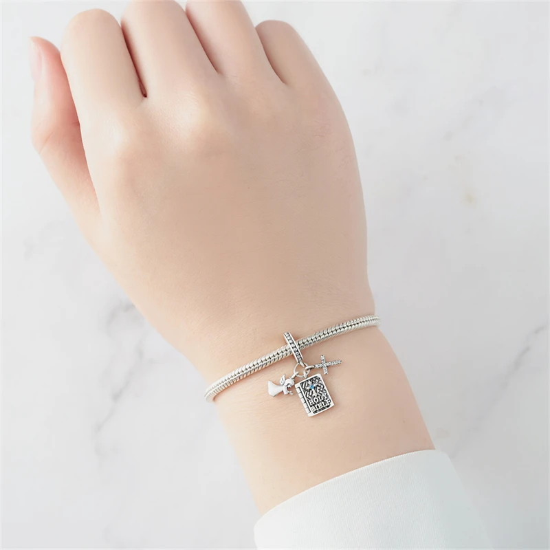 Женский кулон из серебра 925 пробы с распятием