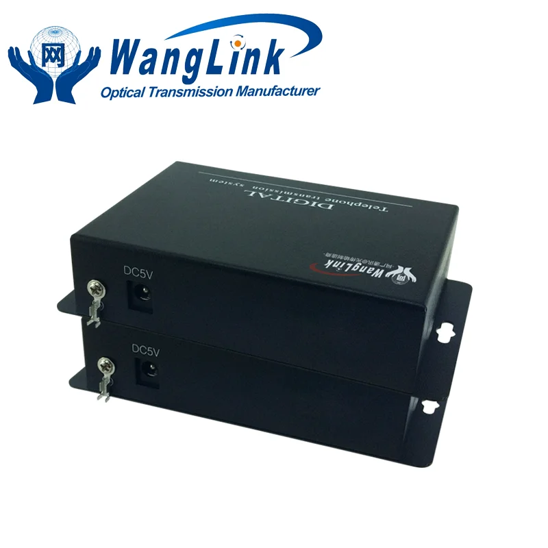 Wanglink 4 Port Telephone Fiber Optic Converter RJ11 Phone Line Multiplexer Single 1 pair | Equipment